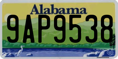 AL license plate 9AP9538