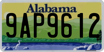 AL license plate 9AP9612