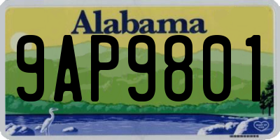 AL license plate 9AP9801