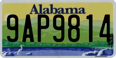 AL license plate 9AP9814