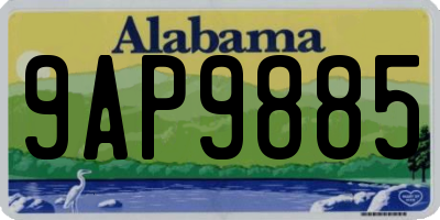 AL license plate 9AP9885