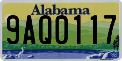 AL license plate 9AQ0117