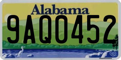 AL license plate 9AQ0452