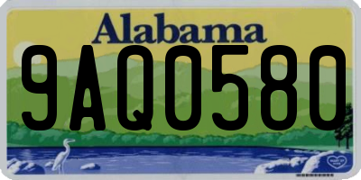 AL license plate 9AQ0580