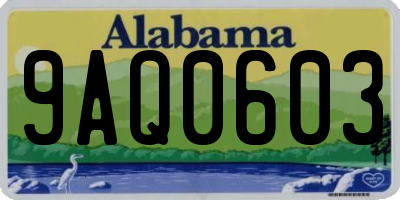 AL license plate 9AQ0603