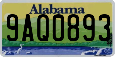 AL license plate 9AQ0893