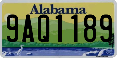 AL license plate 9AQ1189