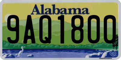 AL license plate 9AQ1800