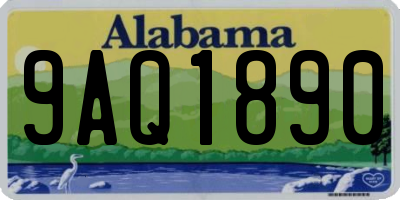AL license plate 9AQ1890