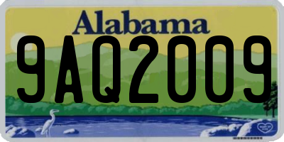 AL license plate 9AQ2009