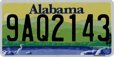 AL license plate 9AQ2143