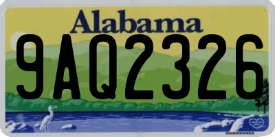 AL license plate 9AQ2326