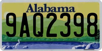 AL license plate 9AQ2398