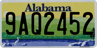 AL license plate 9AQ2452