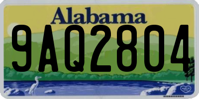 AL license plate 9AQ2804