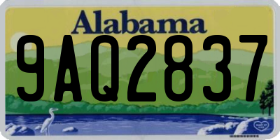 AL license plate 9AQ2837