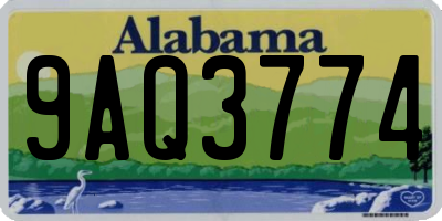 AL license plate 9AQ3774