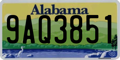 AL license plate 9AQ3851