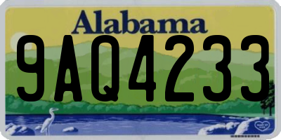 AL license plate 9AQ4233