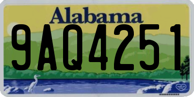 AL license plate 9AQ4251