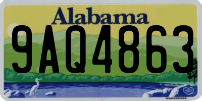 AL license plate 9AQ4863