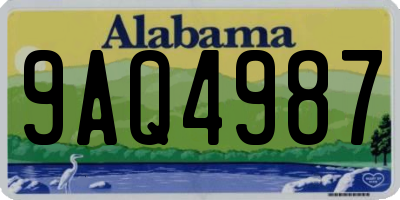 AL license plate 9AQ4987