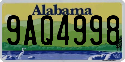 AL license plate 9AQ4998