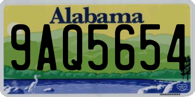 AL license plate 9AQ5654