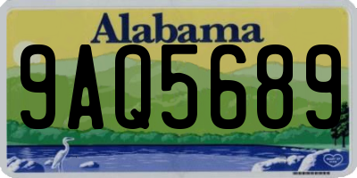 AL license plate 9AQ5689