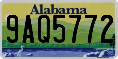 AL license plate 9AQ5772