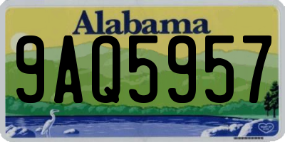 AL license plate 9AQ5957