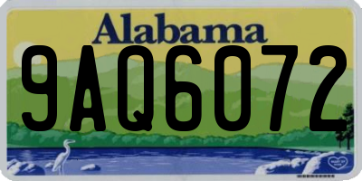 AL license plate 9AQ6072