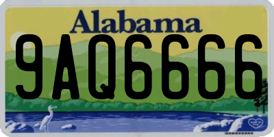 AL license plate 9AQ6666