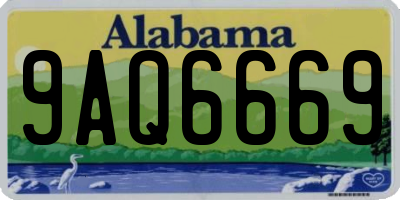 AL license plate 9AQ6669