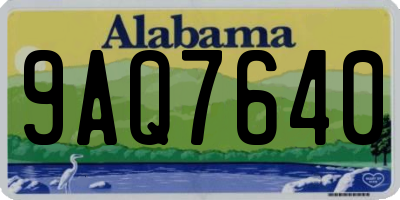AL license plate 9AQ7640