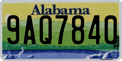 AL license plate 9AQ7840