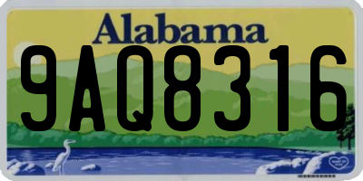 AL license plate 9AQ8316