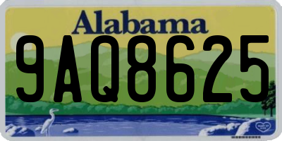 AL license plate 9AQ8625