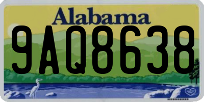 AL license plate 9AQ8638