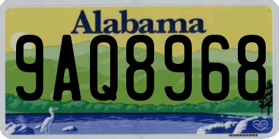 AL license plate 9AQ8968