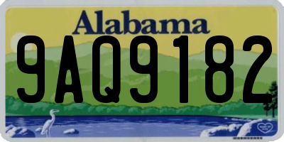 AL license plate 9AQ9182