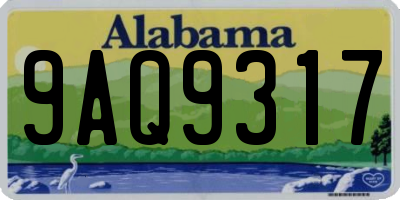 AL license plate 9AQ9317