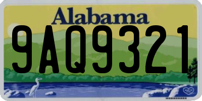 AL license plate 9AQ9321