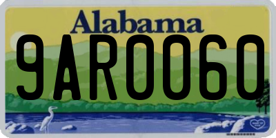 AL license plate 9AR0060