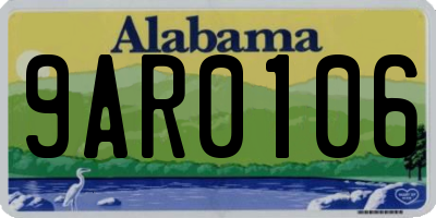 AL license plate 9AR0106