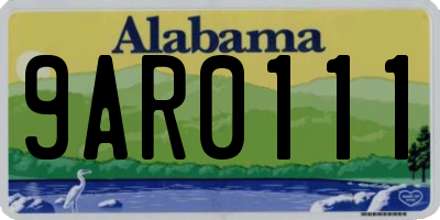 AL license plate 9AR0111