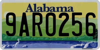 AL license plate 9AR0256