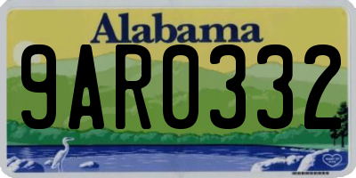 AL license plate 9AR0332