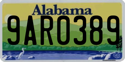 AL license plate 9AR0389