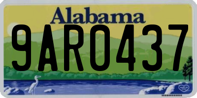 AL license plate 9AR0437